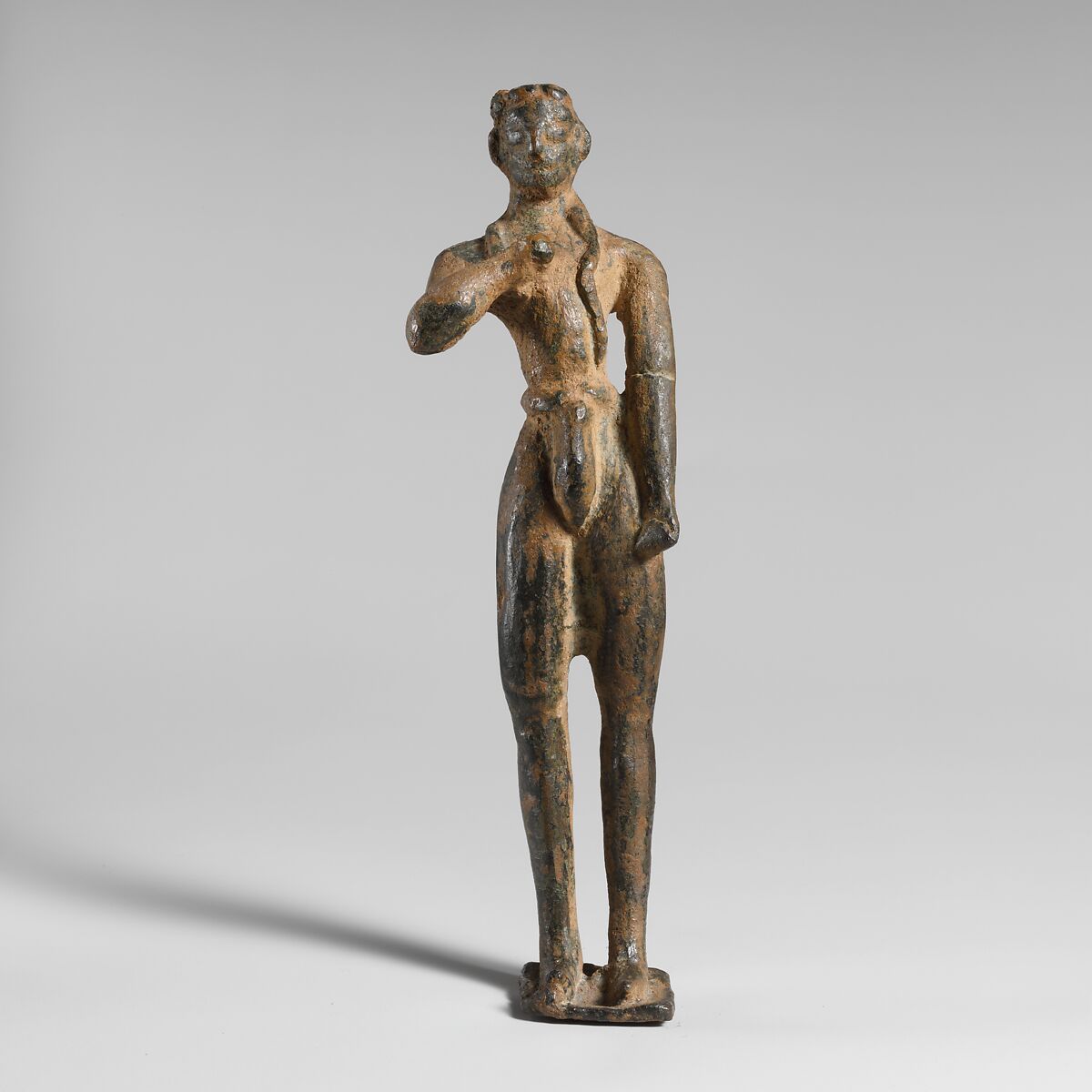 Bronze statuette of a votary, Bronze, Minoan 