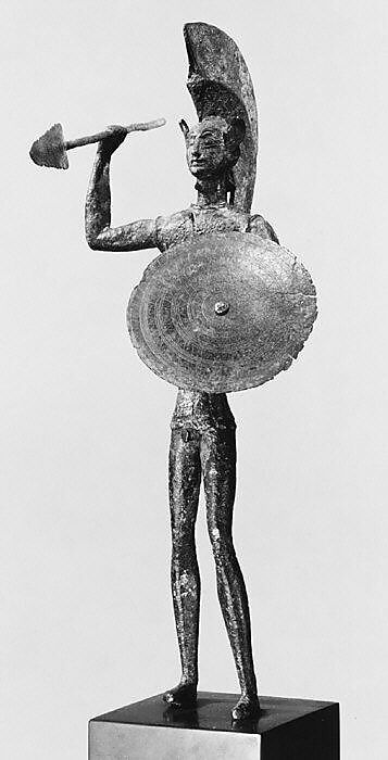 Bronze statuette of a warrior, Bronze, Etruscan, Populonia