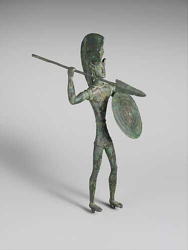 Bronze statuette of a warrior