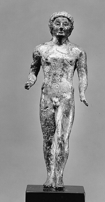 Bronze statuette of a nude youth, Bronze, Etruscan
