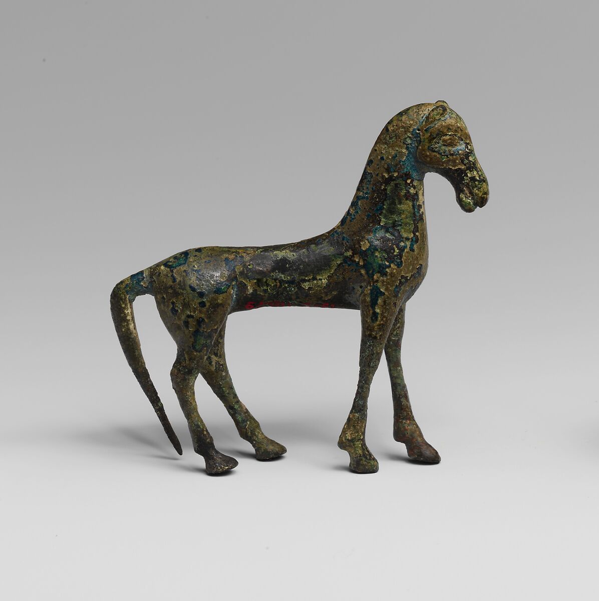 Bronze statuette of a horse, Bronze, Greek 