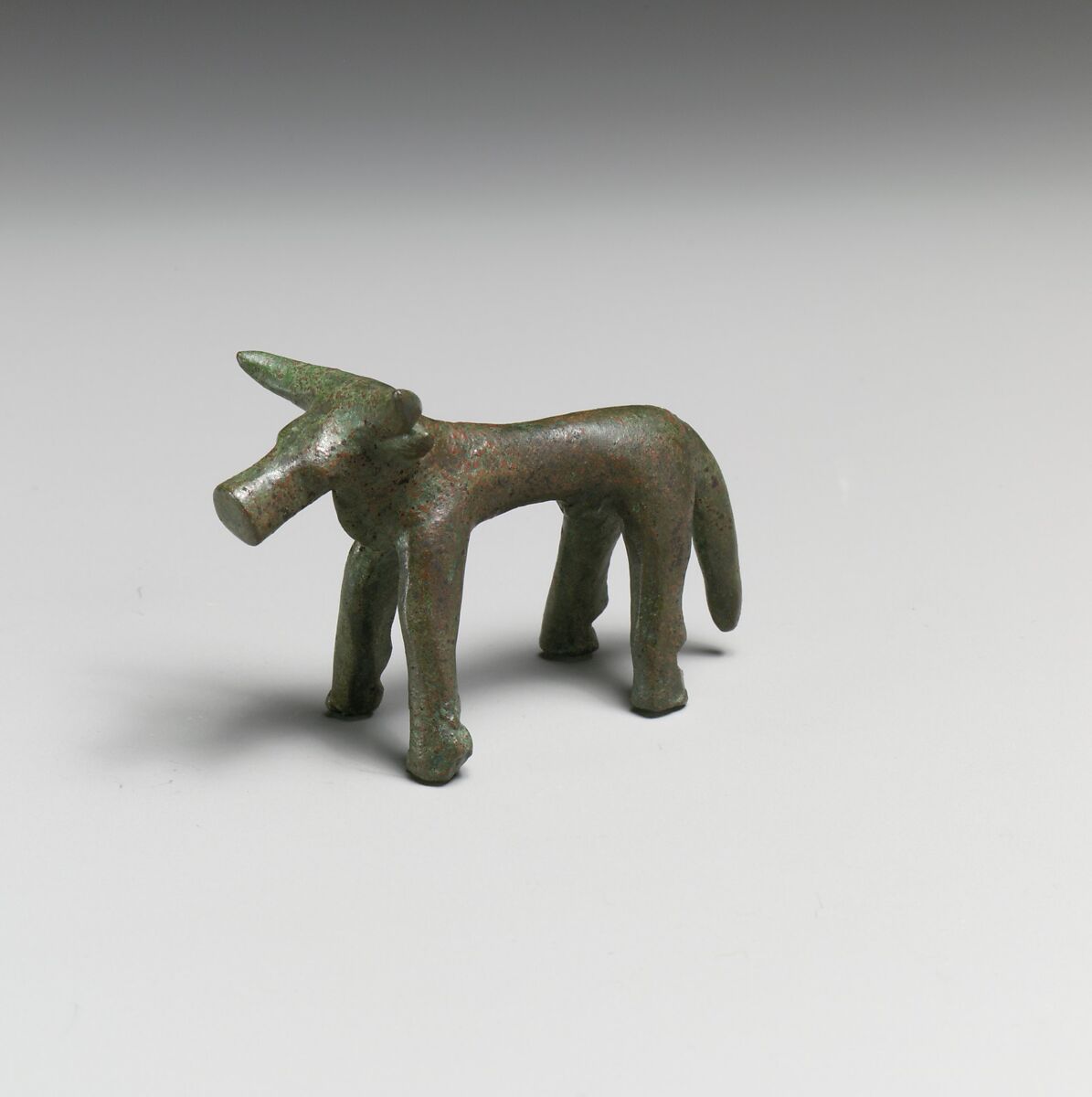 Bronze statuette of a bull, Bronze, Greek 