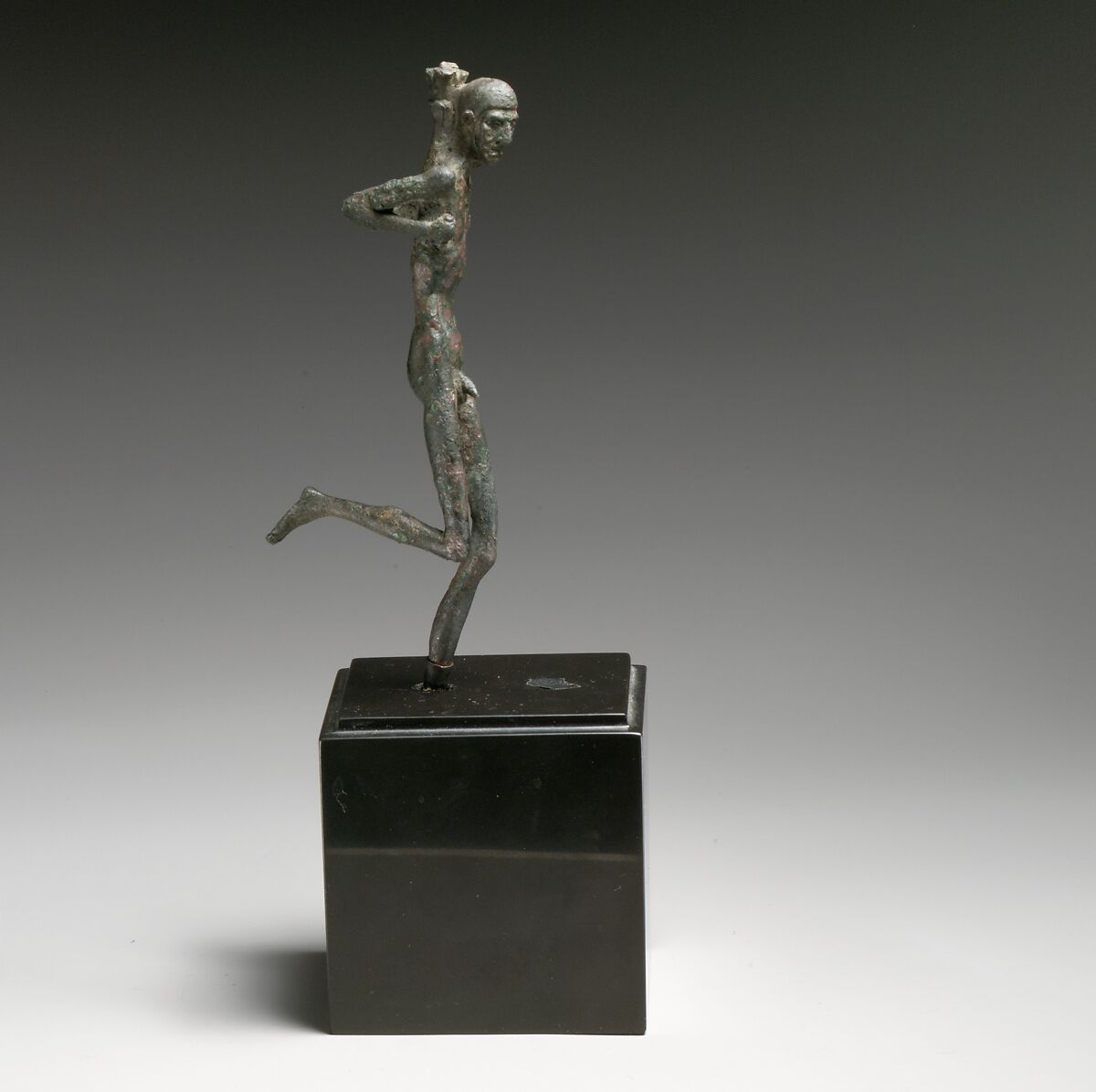 Bronze statuette of a runner, Bronze, Greek 