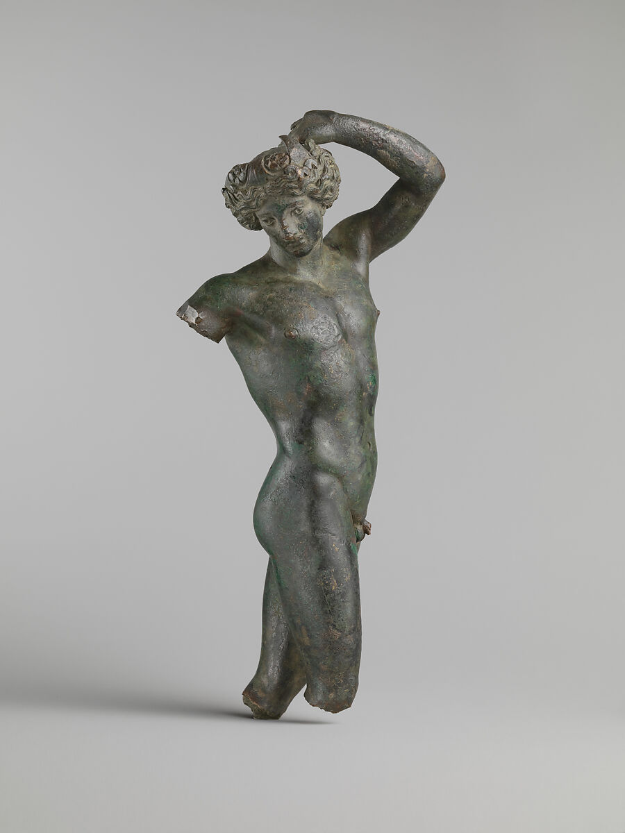 Bronze statuette of a youth dancing, Bronze, Greek