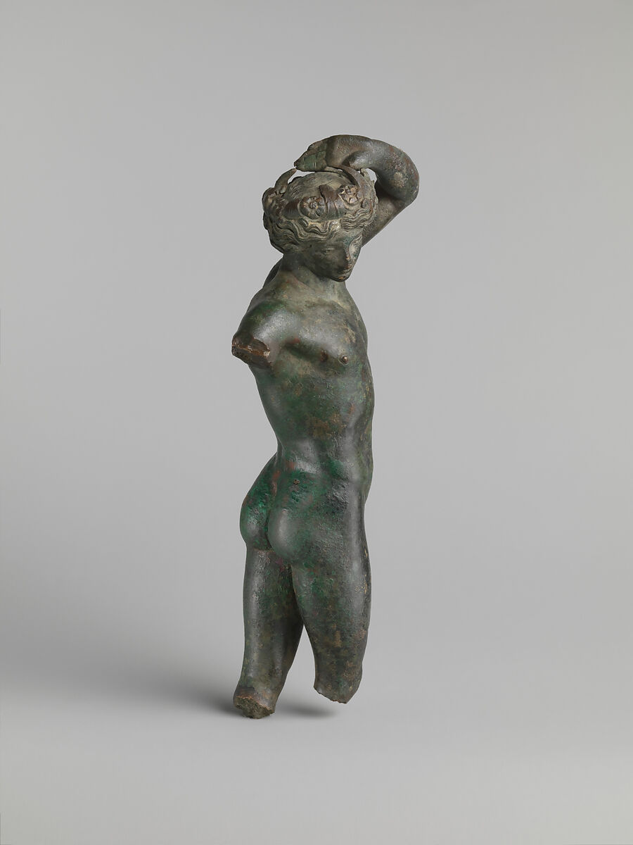 Bronze statuette of a youth dancing, Bronze, Greek