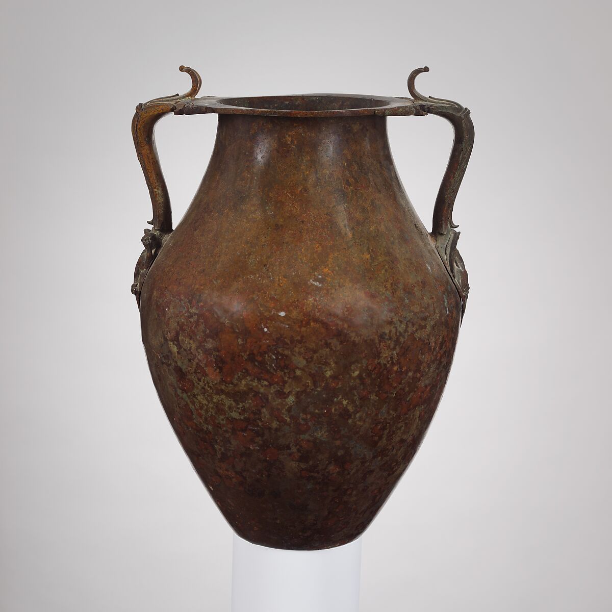 Bronze jar with two handles, Bronze, Roman 