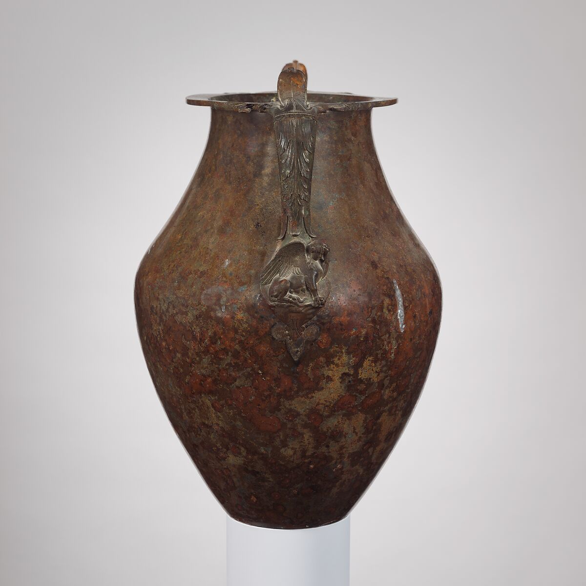 Bronze jar with two handles, Bronze, Roman