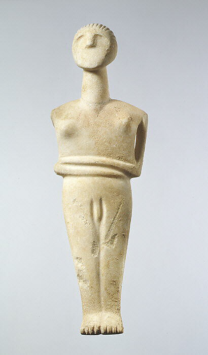 Marble male figure, Marble, Cycladic