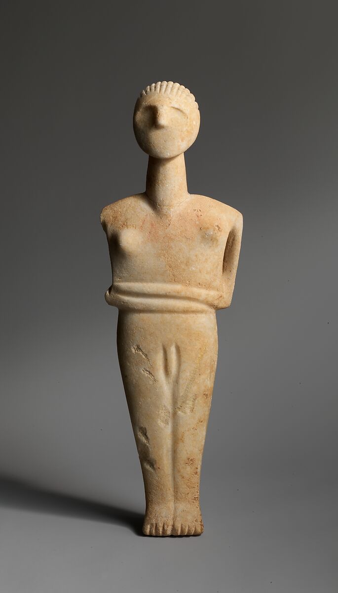 Marble male figure, Marble, Cycladic 