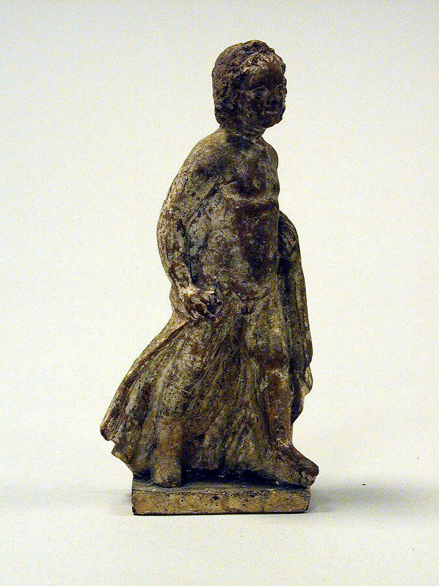 Statuette of a boy, Terracotta, Greek 