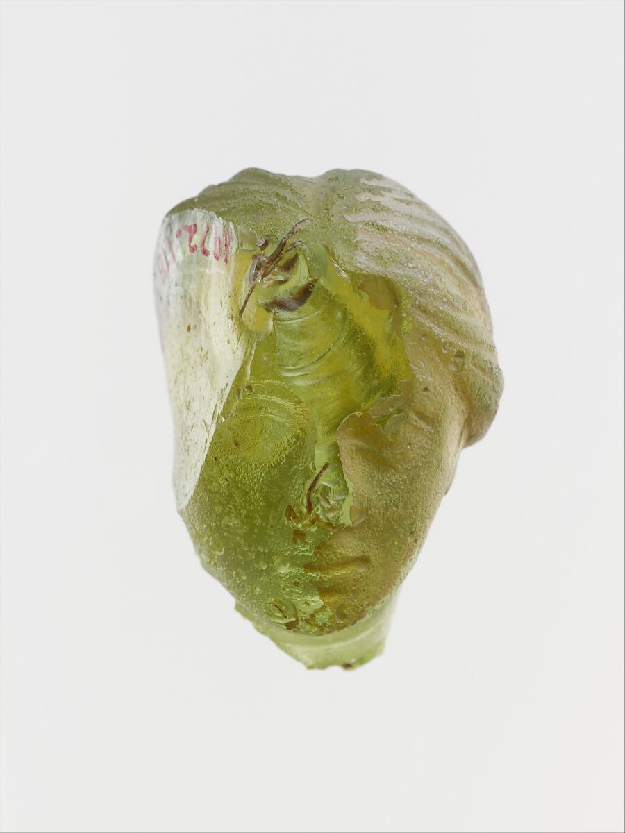 Glass head, Glass, Greek, Egyptian
