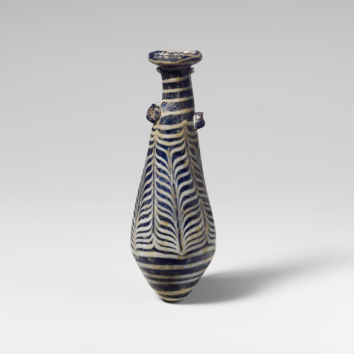 Glass alabastron (perfume bottle), Glass, Greek, Eastern Mediterranean 