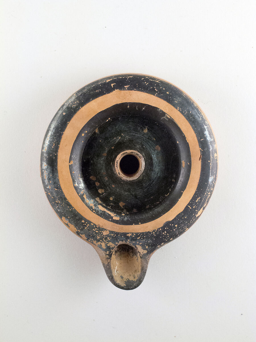 Lamp, Terracotta, Greek, Attic