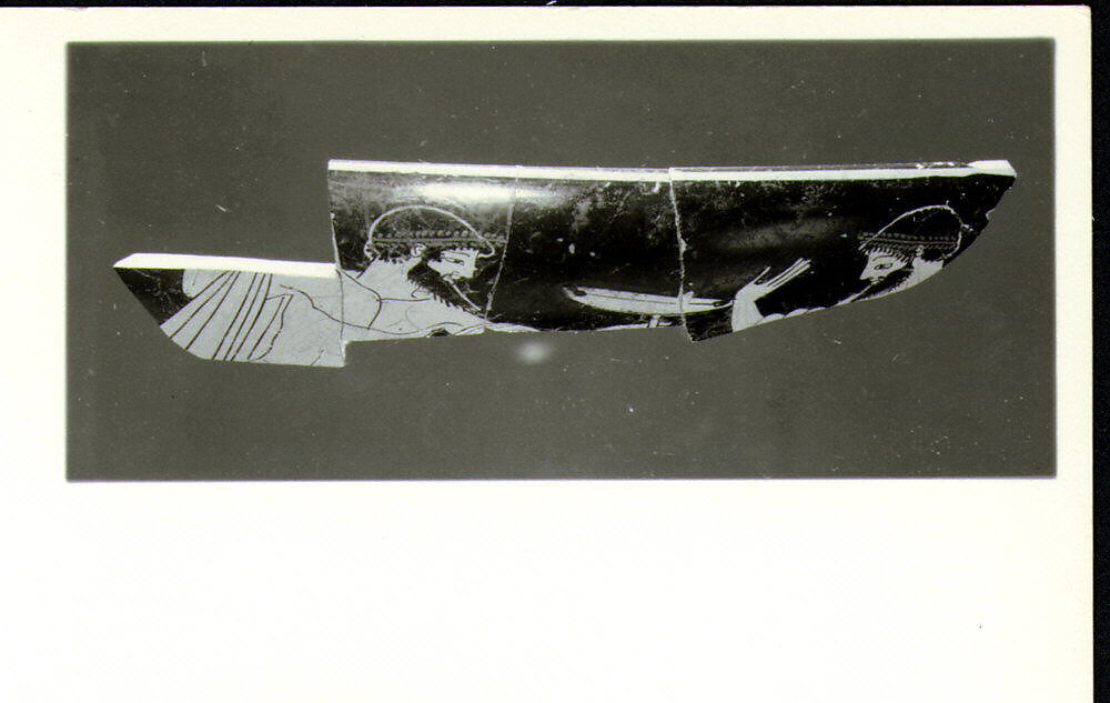 Kylix fragment, Attributed to Makron, Terracotta, Greek, Attic