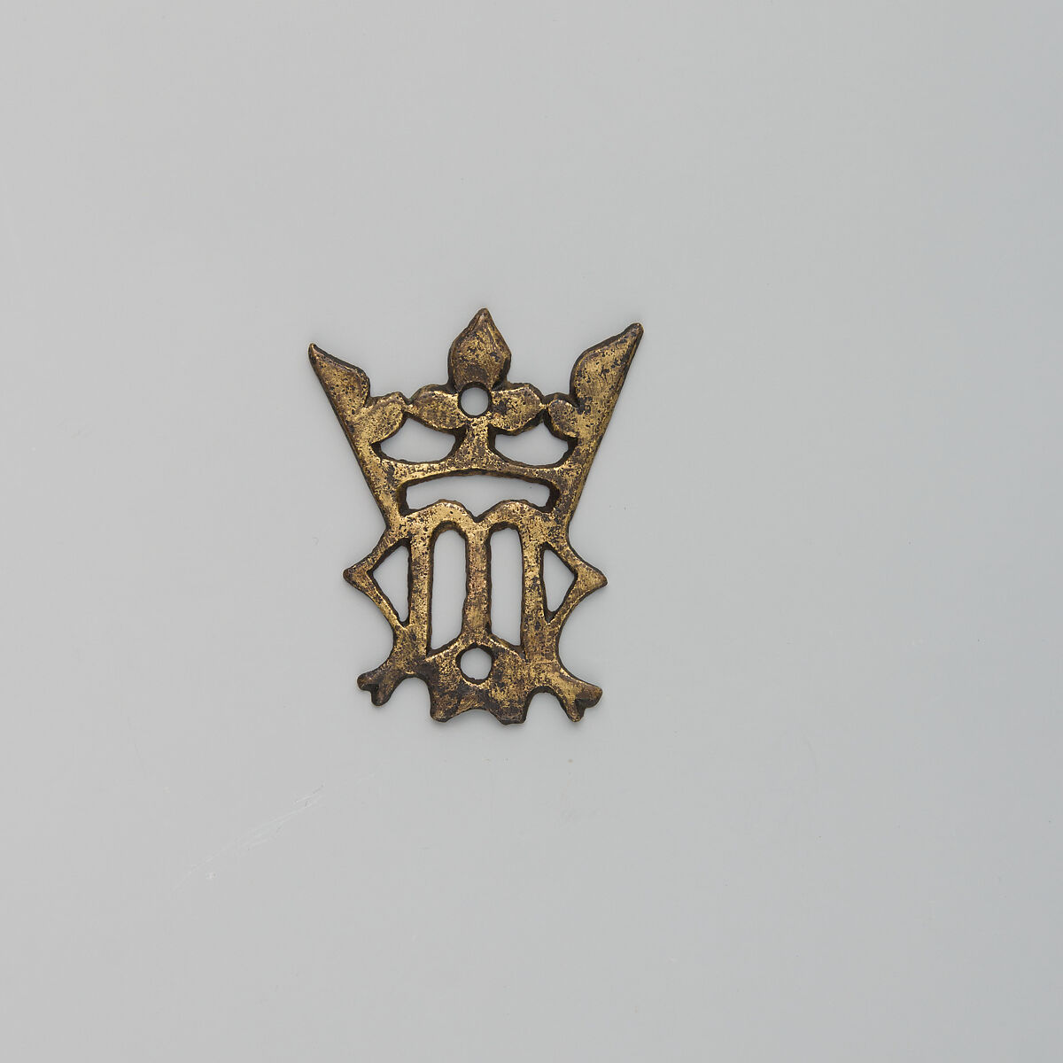 Badge or Harness Pendant, Copper, gold, possibly Spanish 