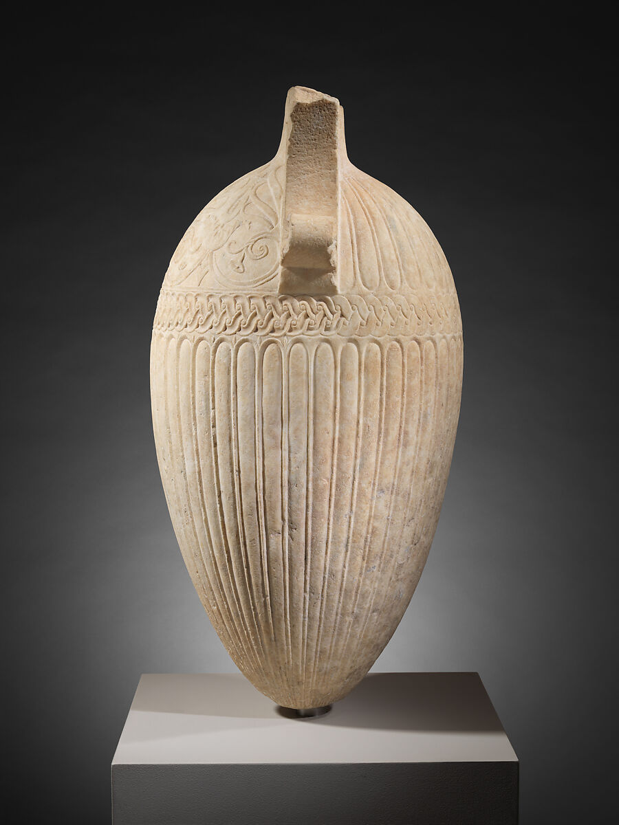 Marble funerary loutrophoros, Marble, Greek, Attic