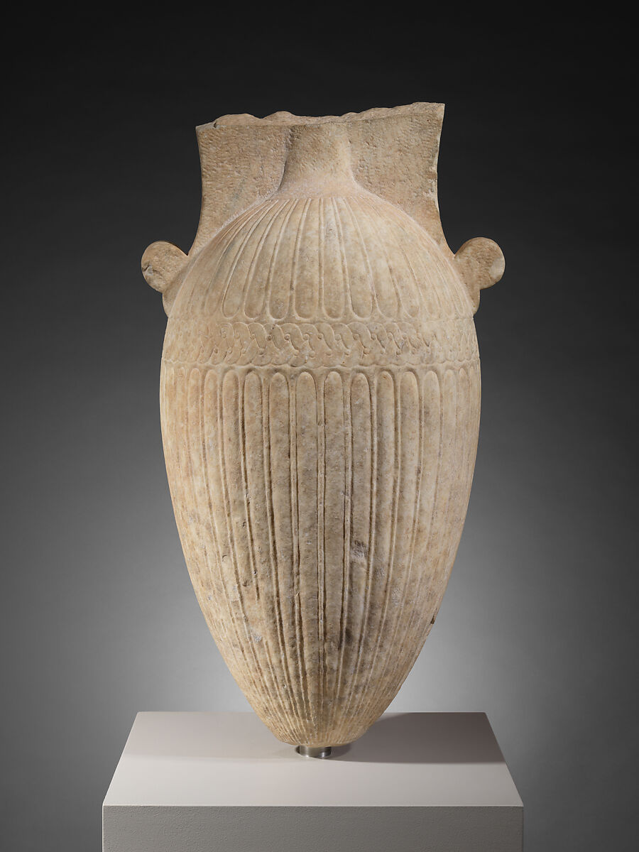 Marble funerary loutrophoros, Marble, Greek, Attic