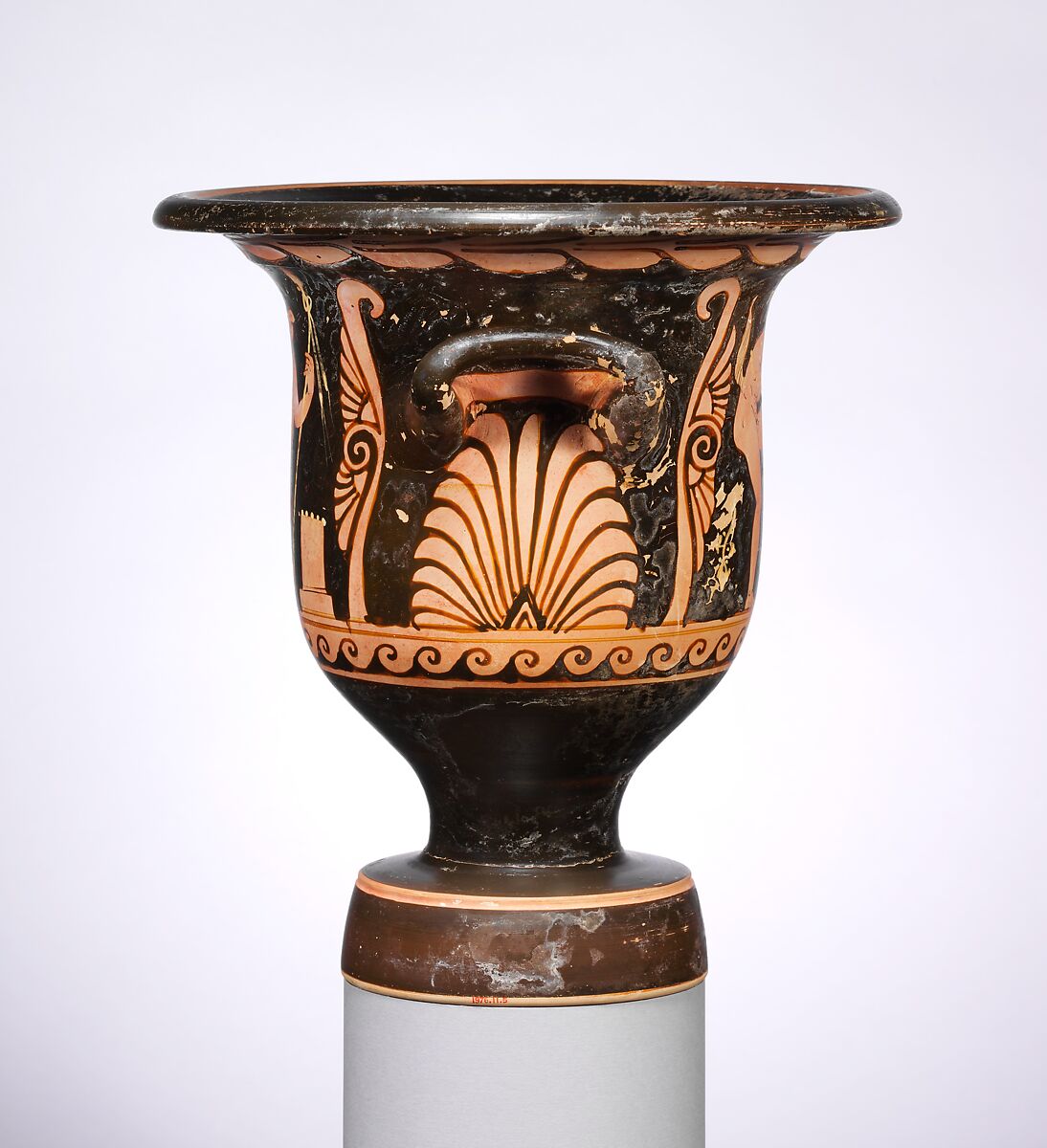 Terracotta bell-krater (mixing bowl), Attributed to Python, Terracotta, Greek, South Italian, Paestan