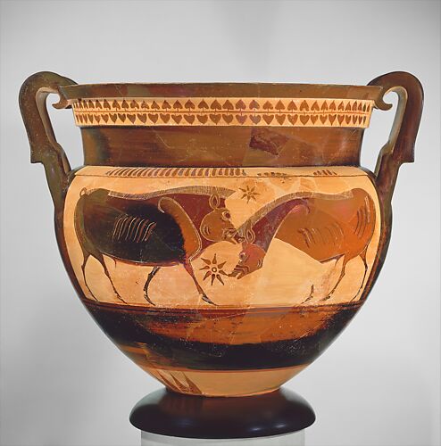 Terracotta volute-krater (vase for mixing wine and water)