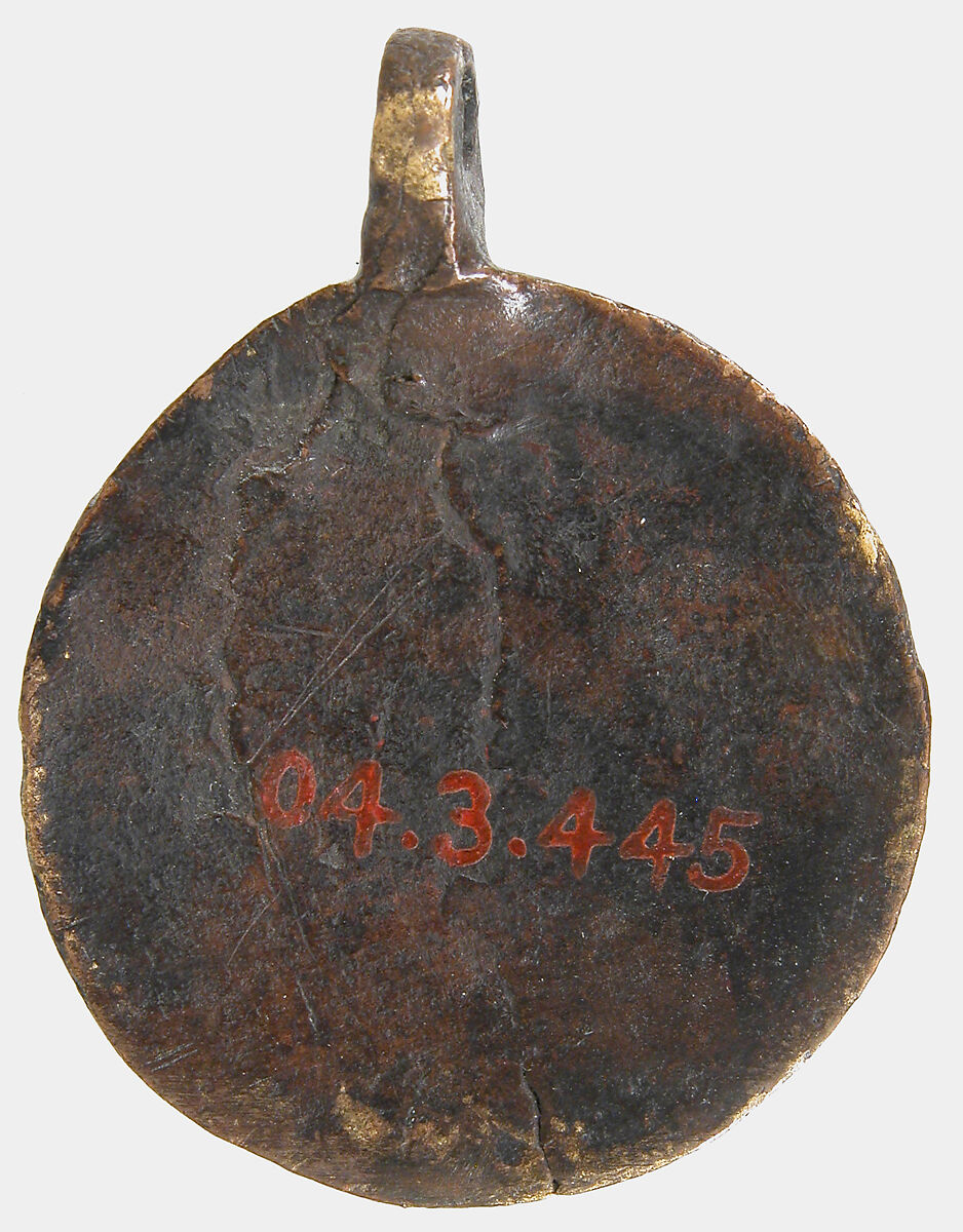 Harness Pendant, Copper, gold, enamel, possibly Spanish