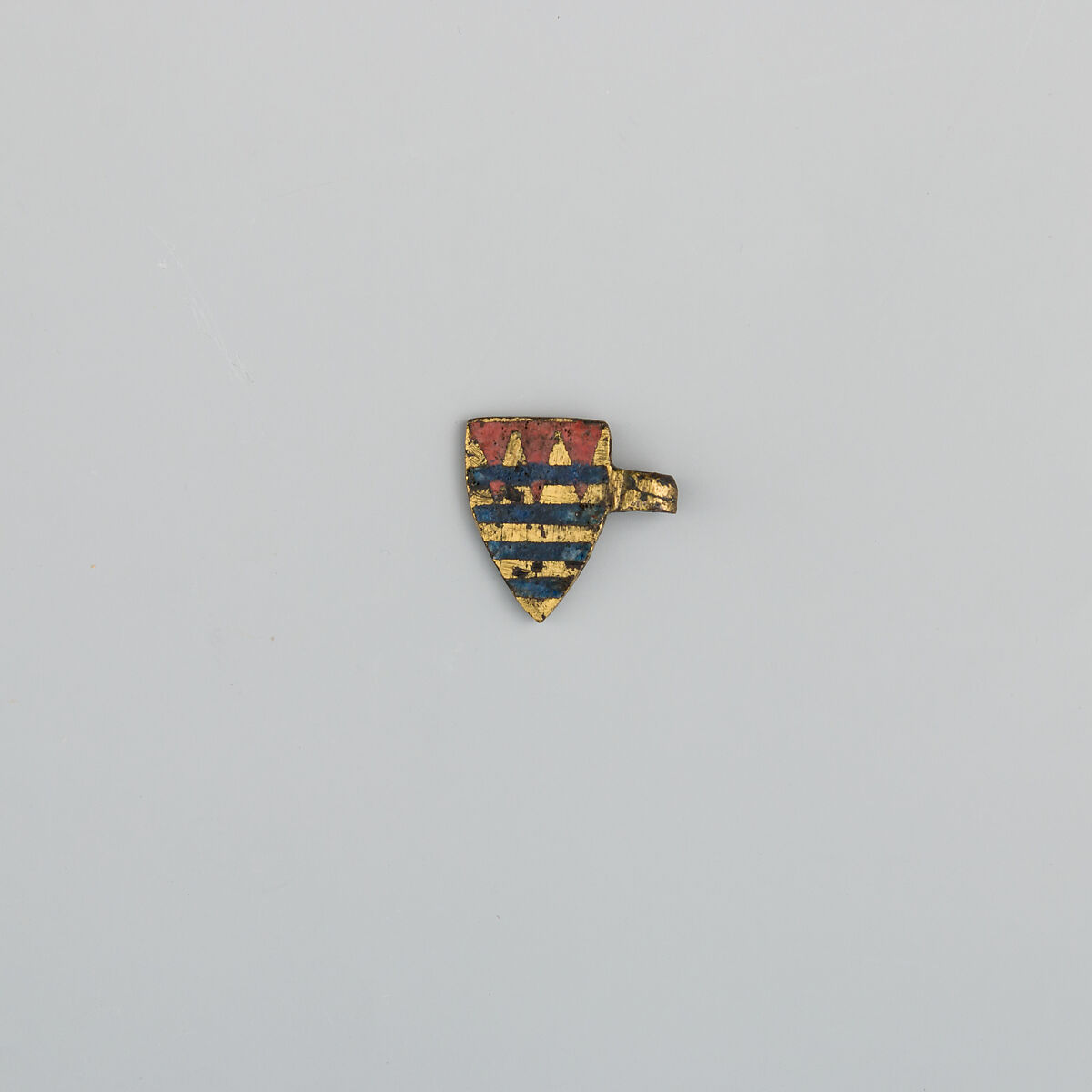 Badge or Harness Pendant, Copper, gold, enamel, British