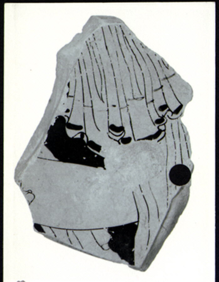 Kylix fragment, Attributed to the Penthesilea Painter, Terracotta, Greek, Attic