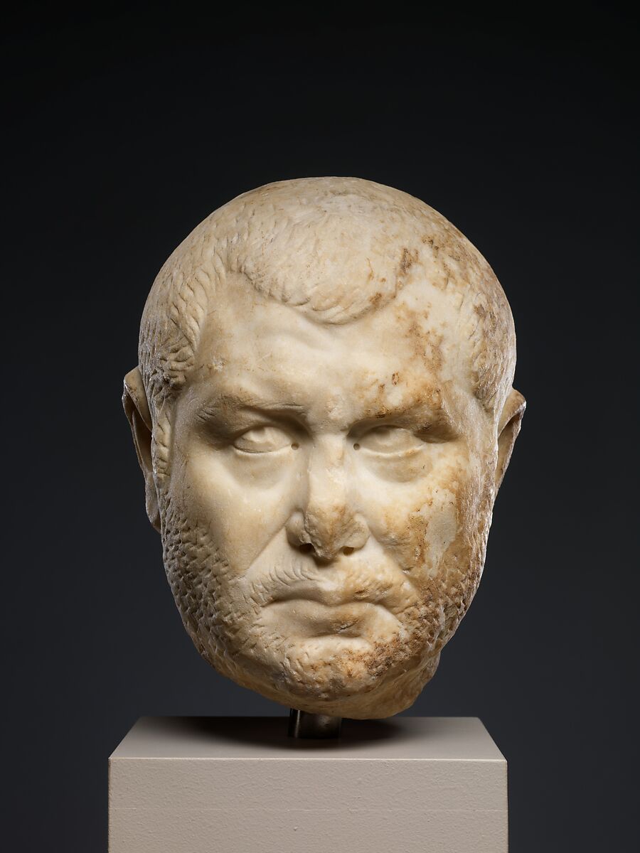 Marble portrait of a man, Marble, Roman