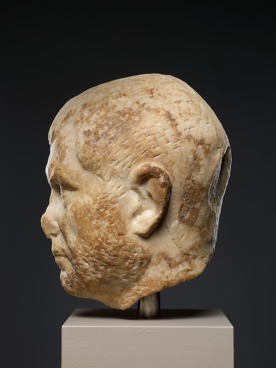Marble portrait of a man, Marble, Roman