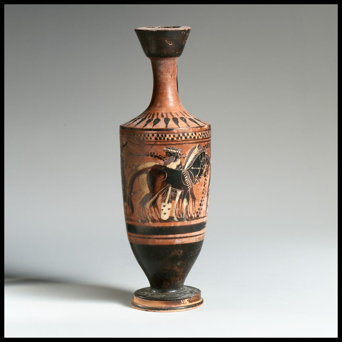 Lekythos, Terracotta, Greek, Attic 