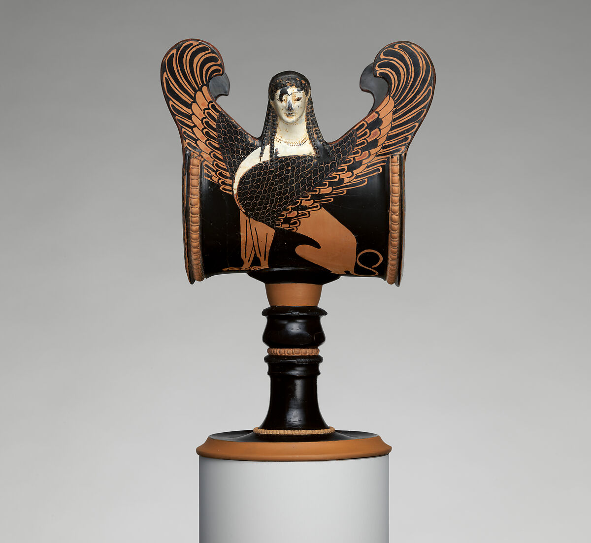 Terracotta stand, Terracotta, Greek, Attic