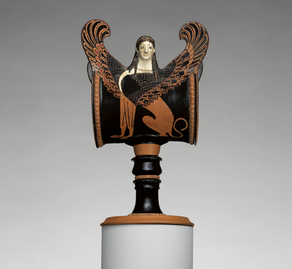 Terracotta stand, Terracotta, Greek, Attic