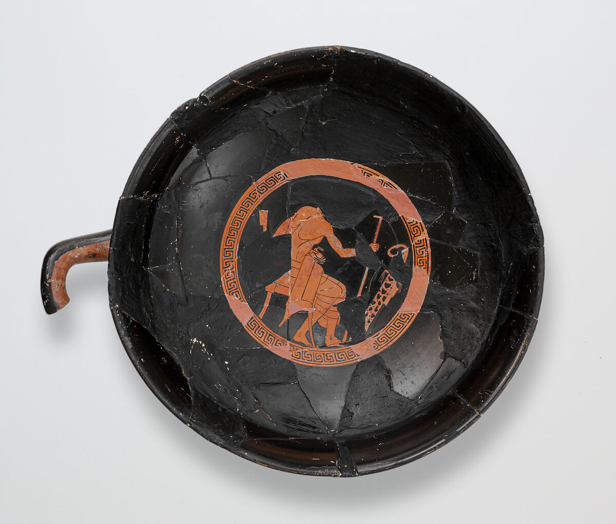 Kylix fragment, Attributed to Makron, Terracotta, Greek, Attic 