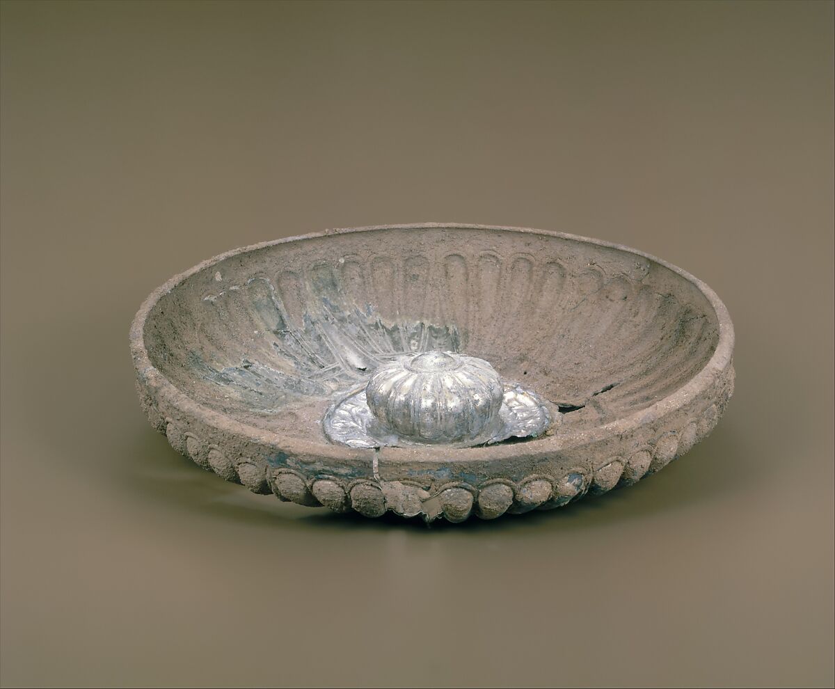 Silver phiale (libation bowl), Silver, gold, East Greek, perhaps Rhodian