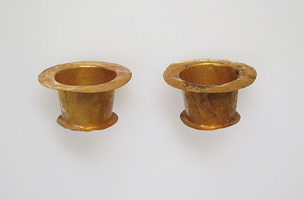 Cylinders, pair, Gold, Greek, South Italian, Apulian 