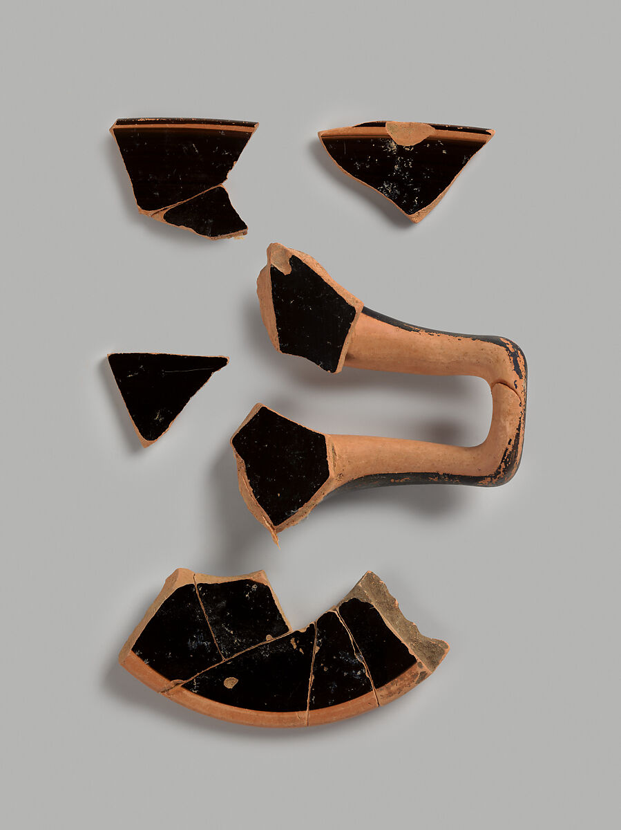Kylix Fragments, Attributed to the Antiphon Painter, Terracotta, Greek, Attic