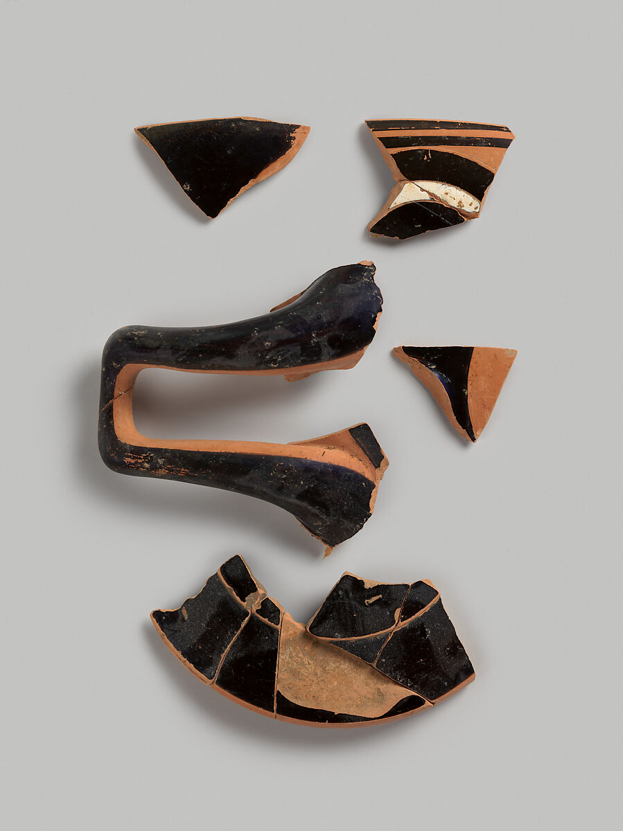 Kylix Fragments, Attributed to the Antiphon Painter, Terracotta, Greek, Attic