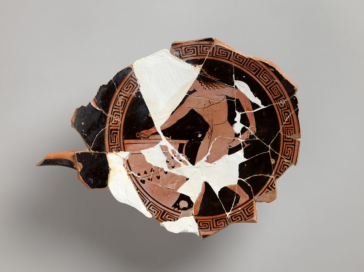 Kylix Fragments, Attributed to the Colmar Painter, Terracotta, Greek, Attic 