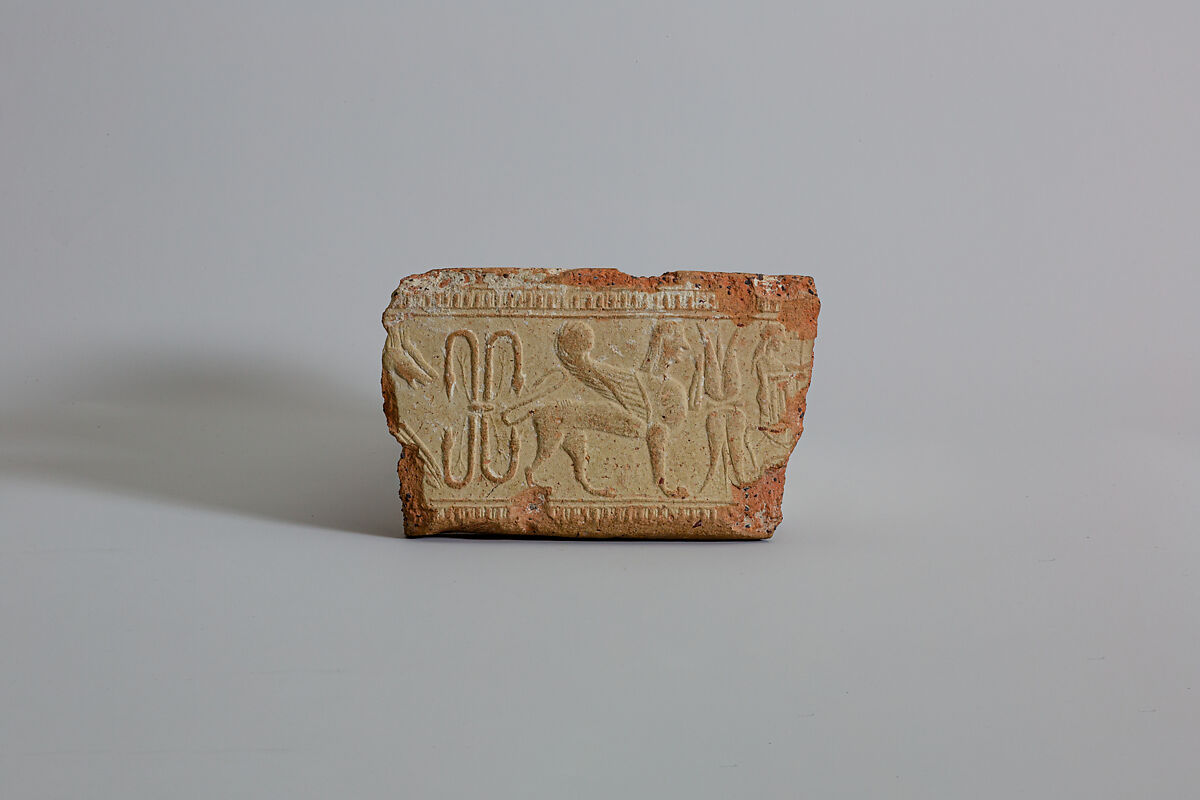 Fragment of a terracotta relief vase, Terracotta, Greek, Sicilian 