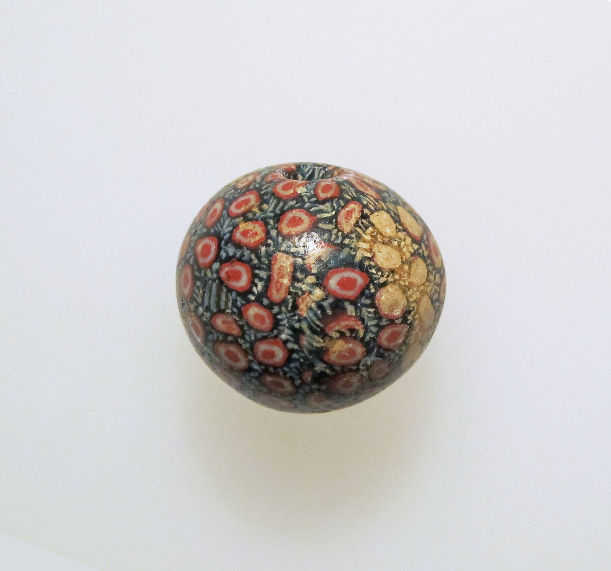 Glass mosaic bead, Glass, Roman, Egyptian, Alexandrian 