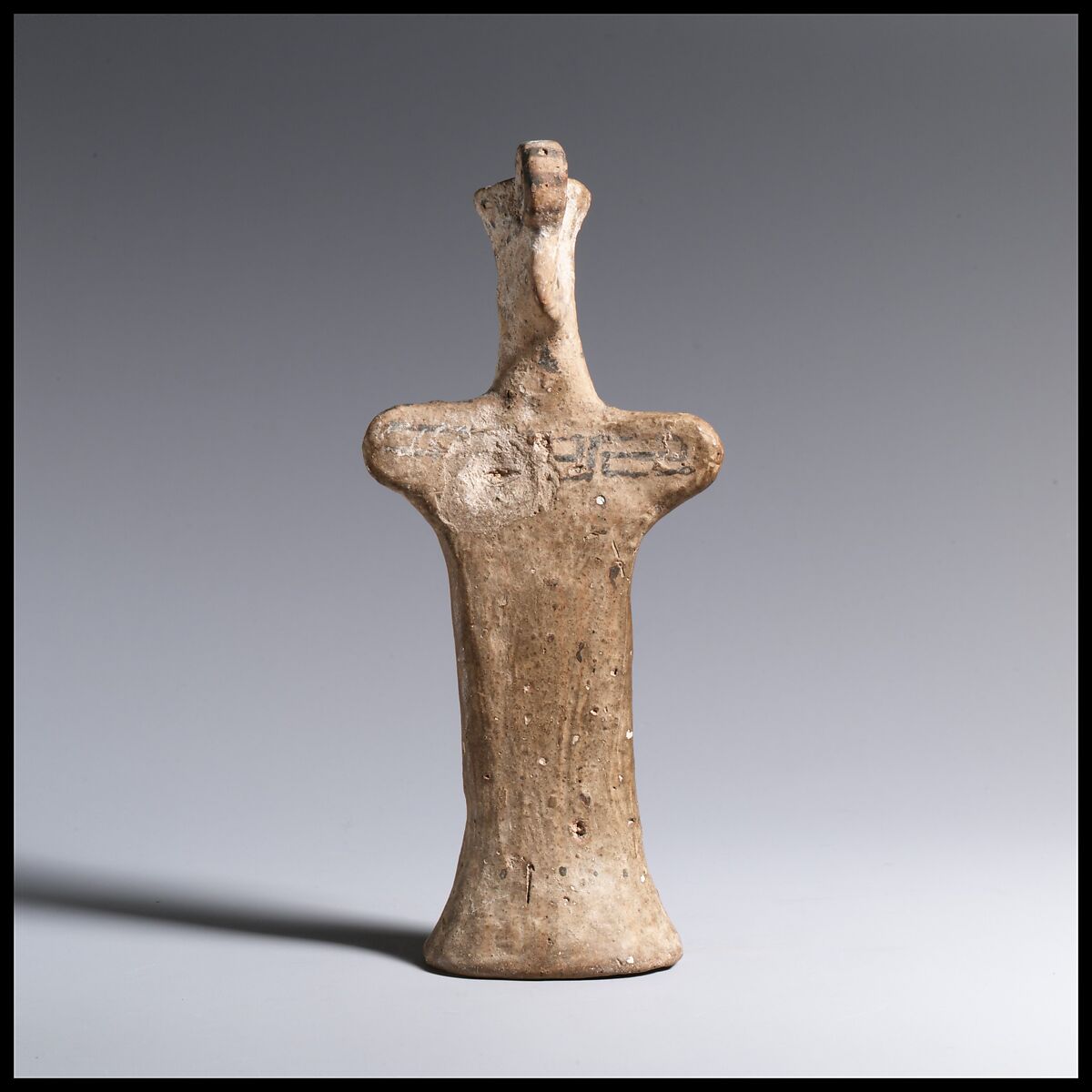 Terracotta statuette of a goddess, Terracotta, Greek, Boeotian 