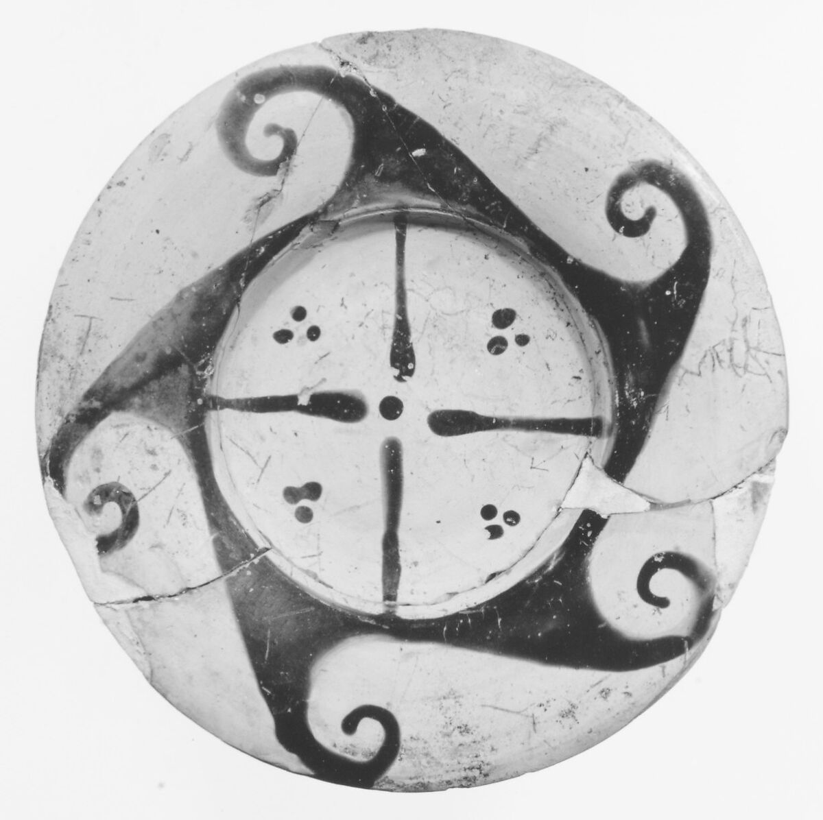 Terracotta Genucilia plate, Terracotta, Etruscan, Genucilia 