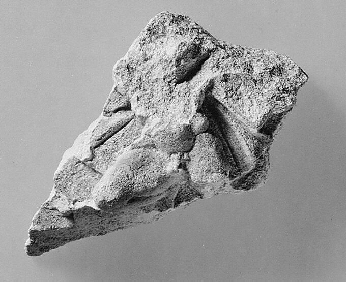 Fragments of drapery, Limestone, Greek, South Italian, Tarentine