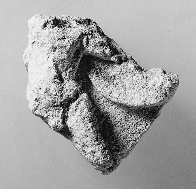 Fragments of drapery, Limestone, Greek, South Italian, Tarentine