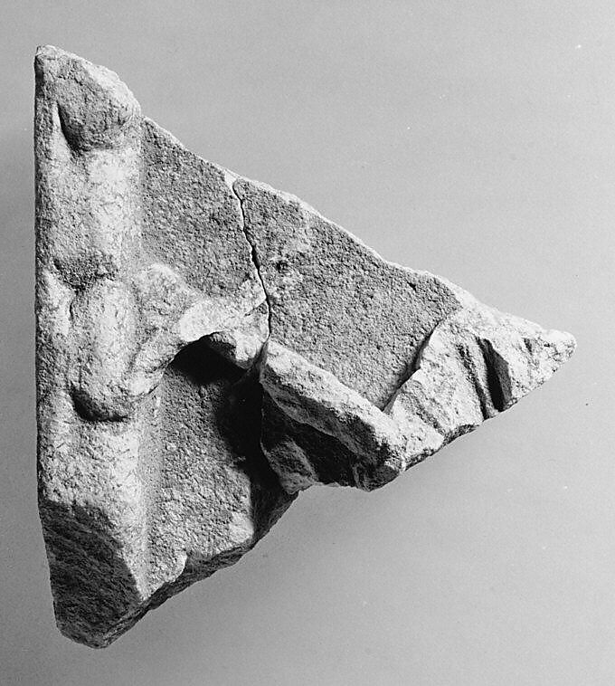 Fragments of drapery, Limestone, Greek, South Italian, Tarentine
