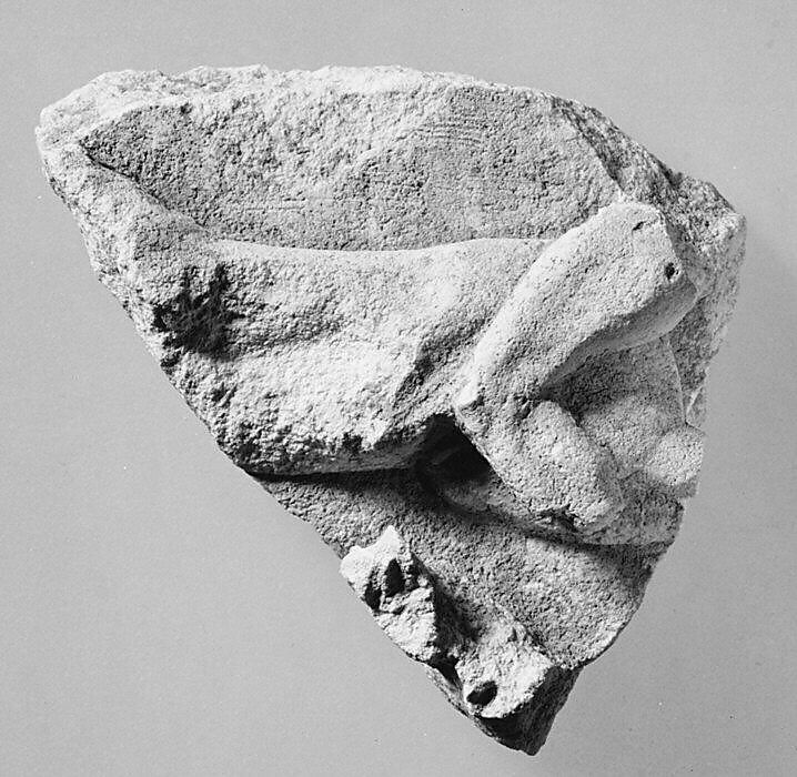 Fragments of drapery, Limestone, Greek, South Italian, Tarentine