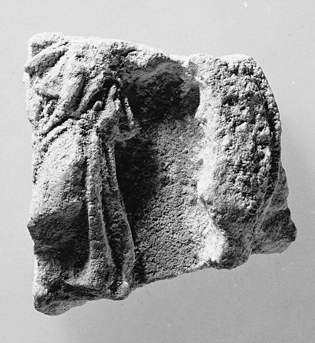 Fragments of drapery, Limestone, Greek, South Italian, Tarentine
