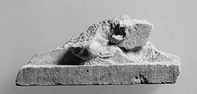Fragments of drapery, Limestone, Greek, South Italian, Tarentine