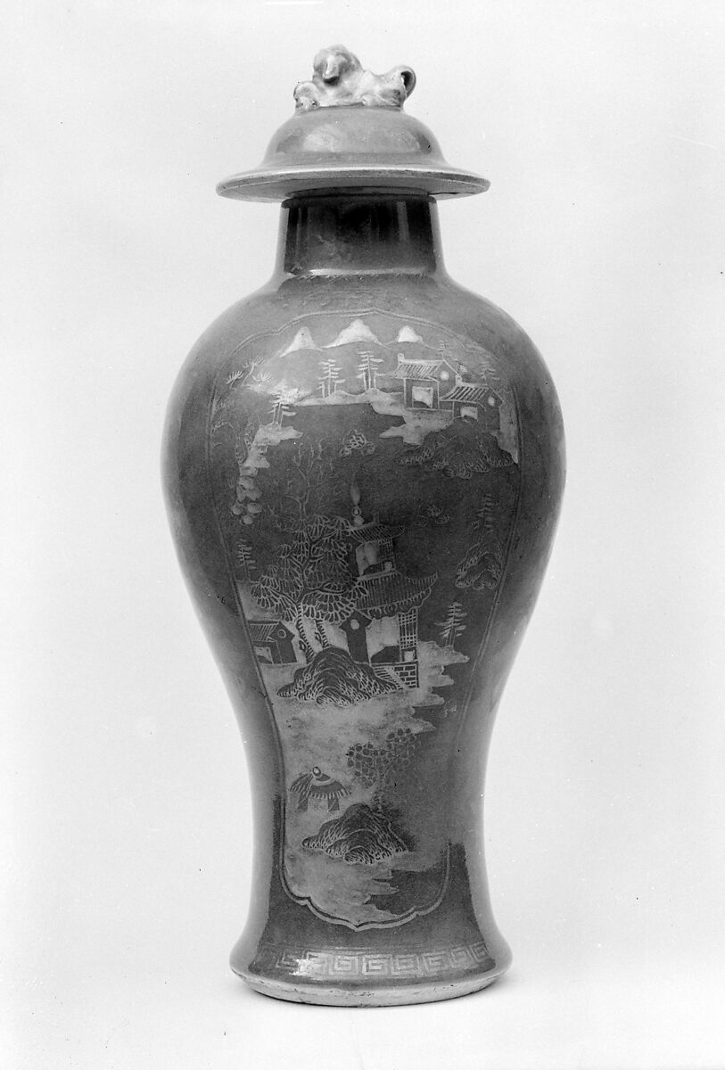 Covered Vase, Porcelain, Chinese