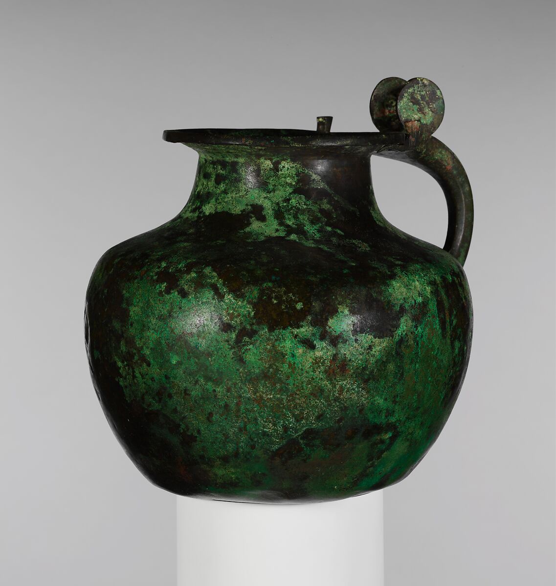 Bronze oinochoe (jug), Bronze, Greek 