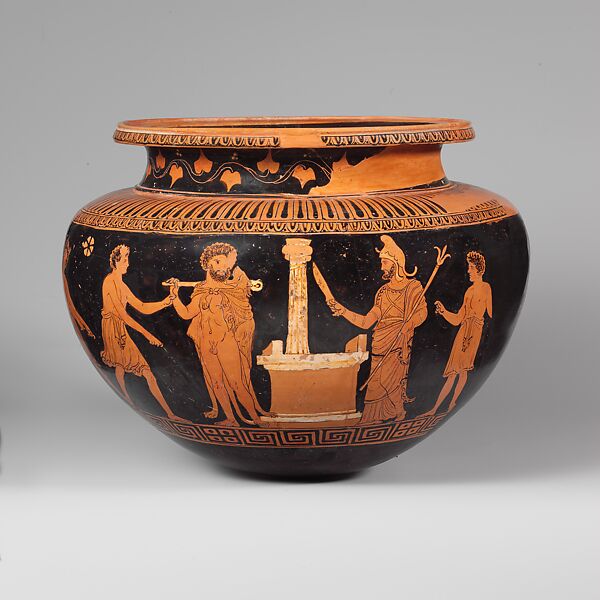 Terracotta dinos (deep round-bottomed bowl), Attributed to the Darius Painter, Terracotta, Greek, South Italian, Apulian 